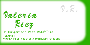 valeria riez business card